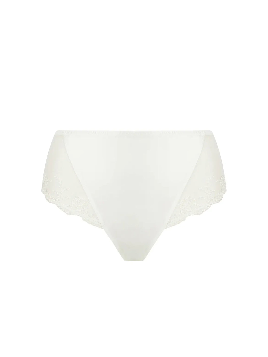 Braga alta de seda y tul bordado