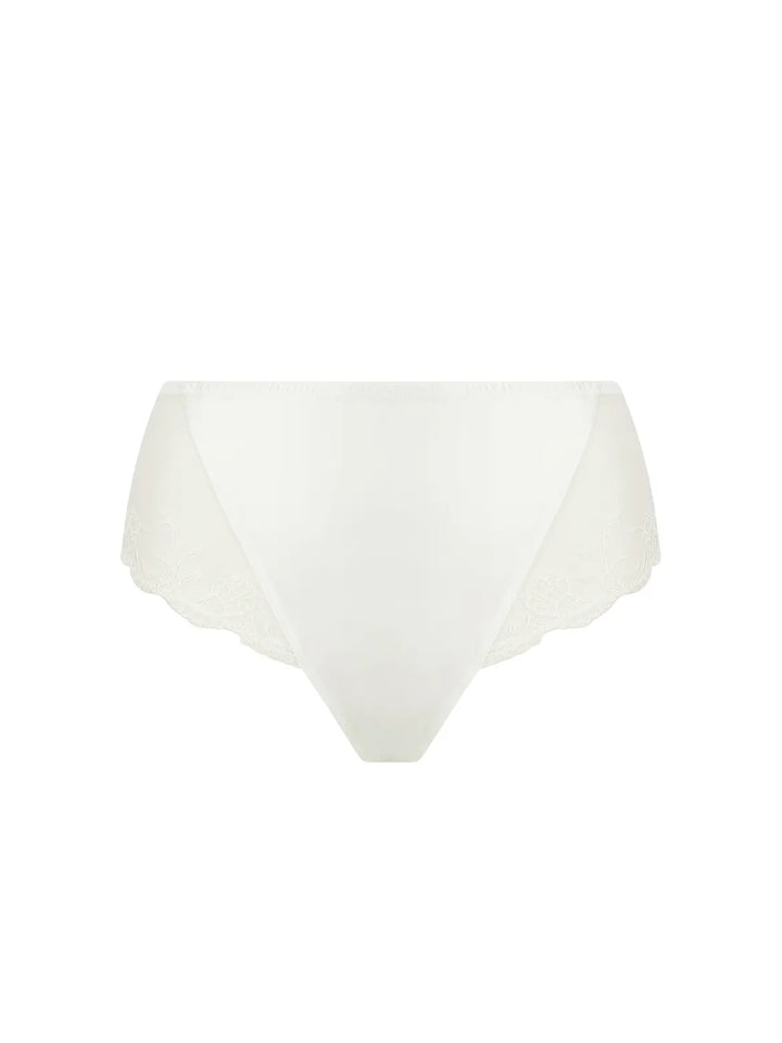 Braga alta de seda y tul bordado