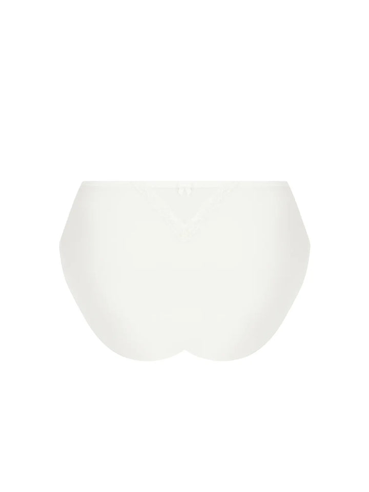 Braga alta de seda y tul bordado