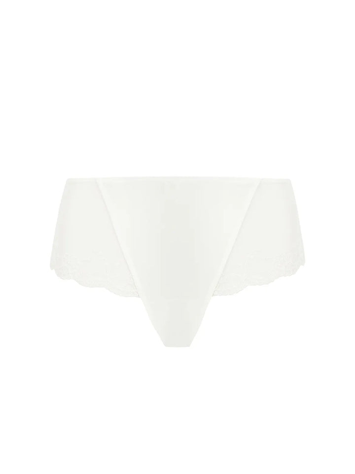 Culotte sexy de seda y tul bordado