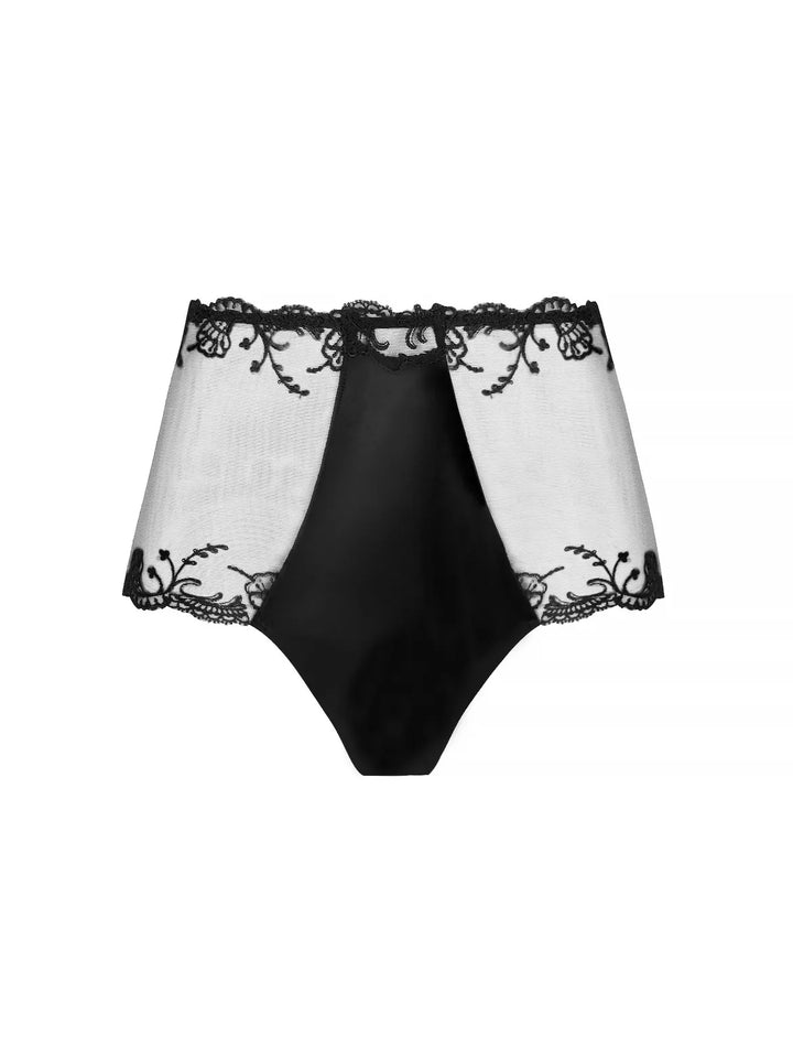 Shorty de seda y tul bordado Splendeur Soie