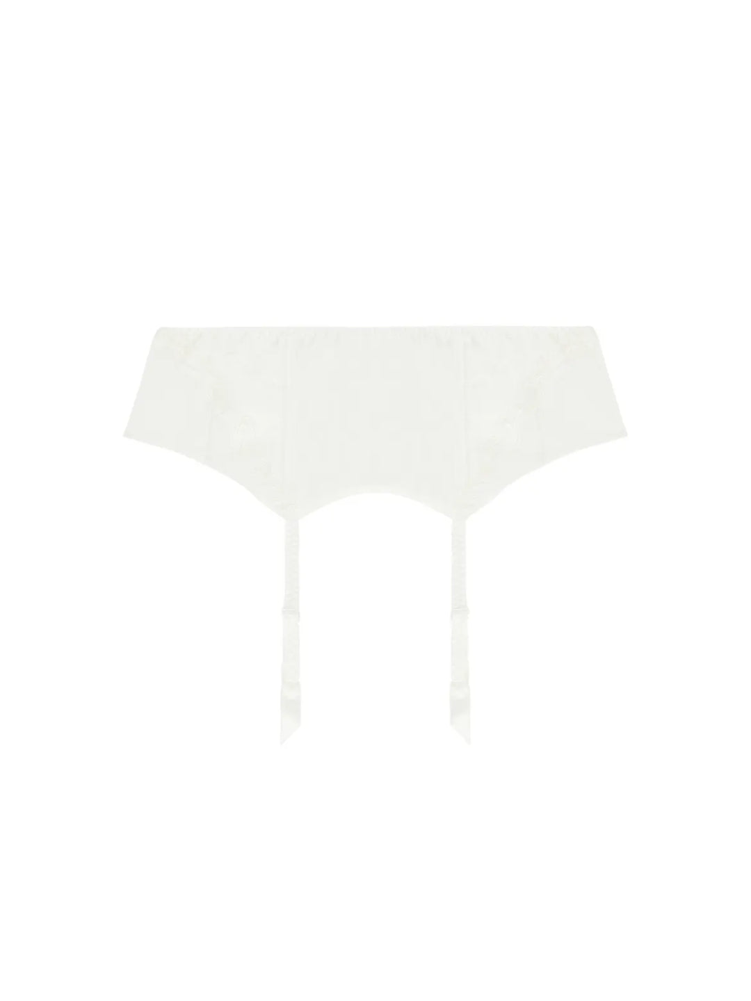 Liguero de seda y tul bordado