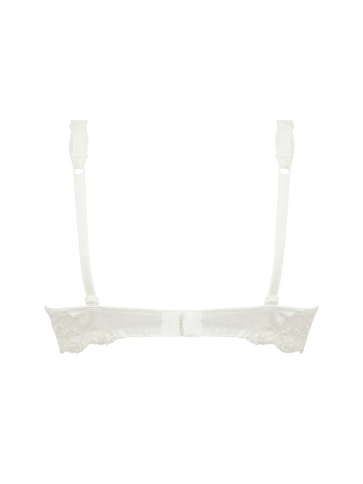 Sujetador entero con aros de seda y tul bordado