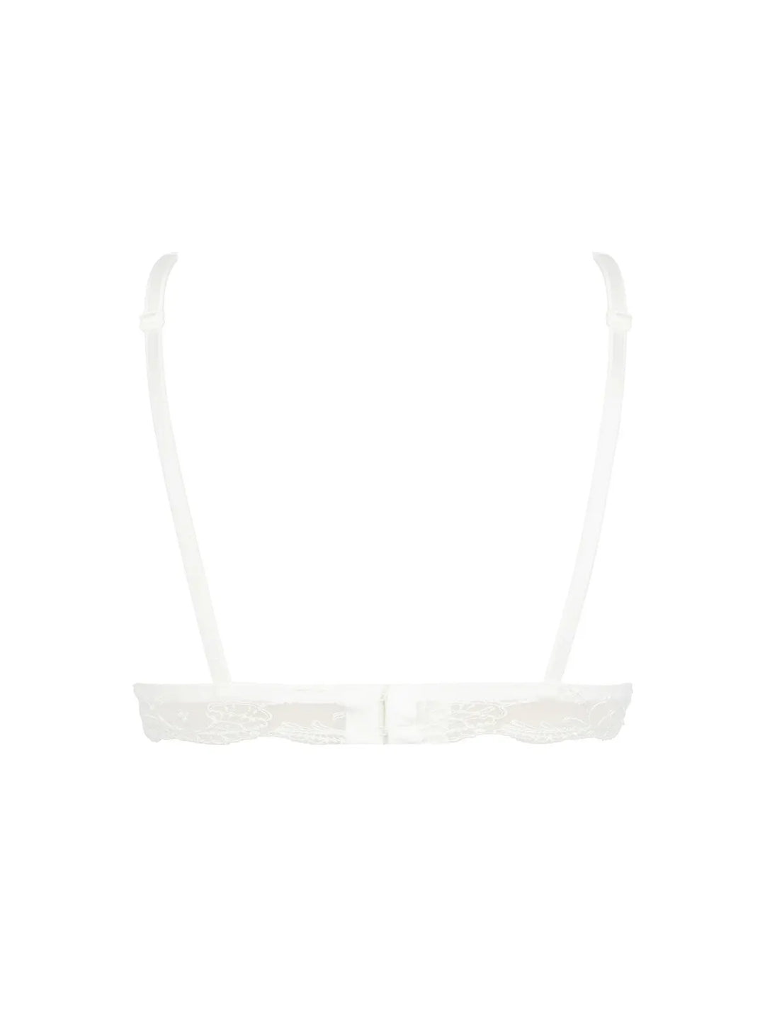Sujetador sin aros de seda y tul bordado