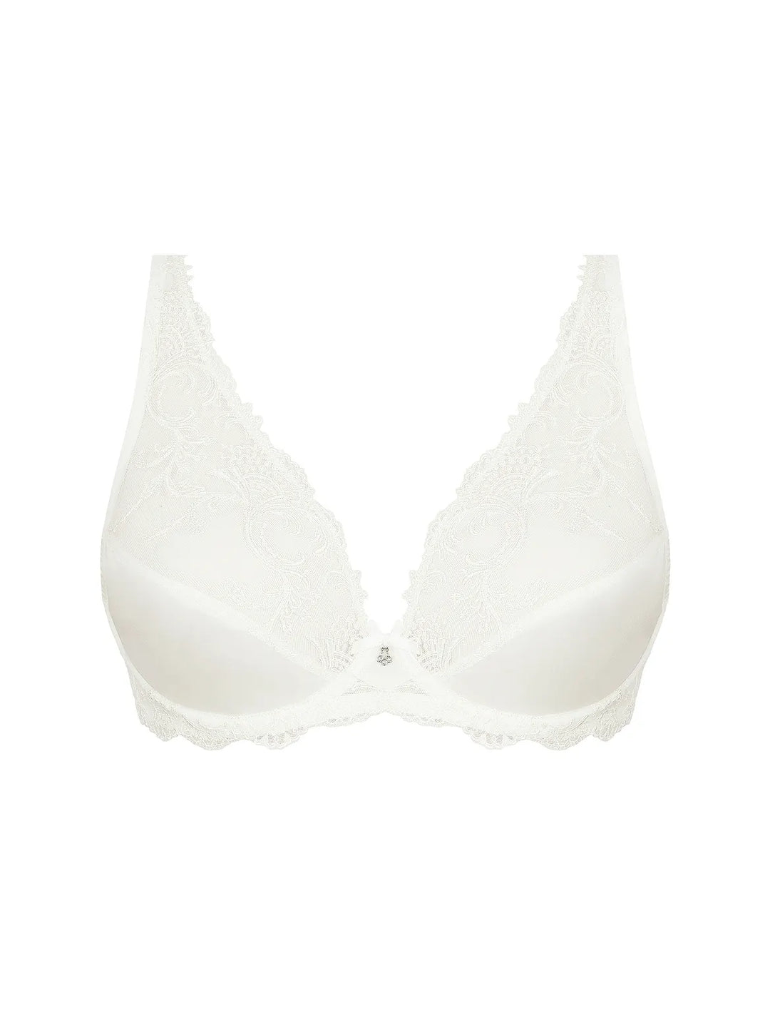 Sujetador glamour escote V en seda satinada