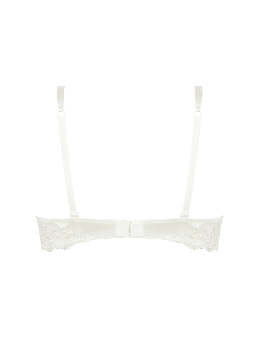 Sujetador coque de seda y tul bordado