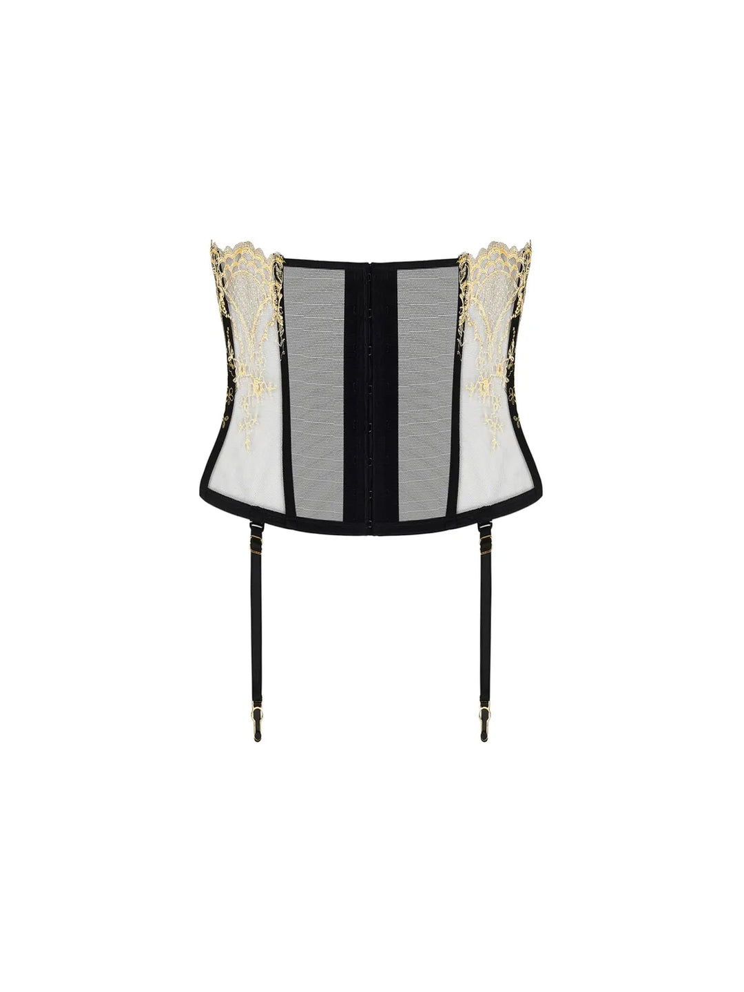 Ceñidor bordado laminado con portaligas amovibles