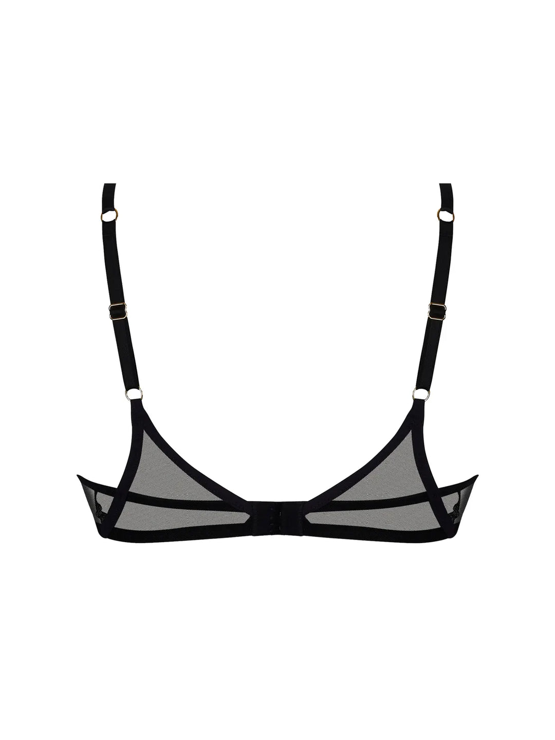 Sujetador coque con aro y tul bordado festoneado