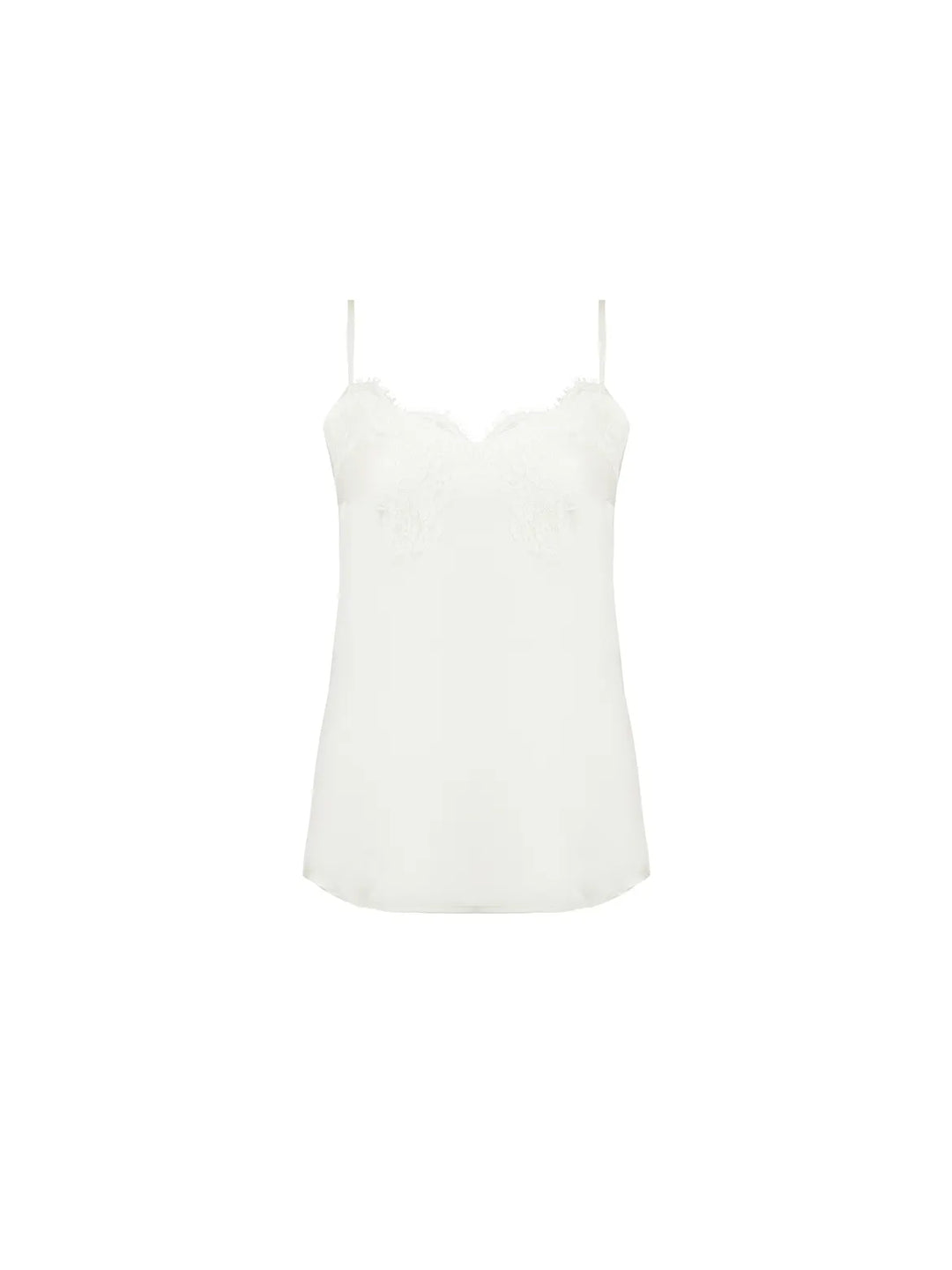 Caraco de seda y tul bordado