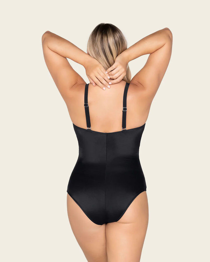 Bañador entero con push up suave de pecho y control suave de abdomen-Bañador-Blonda