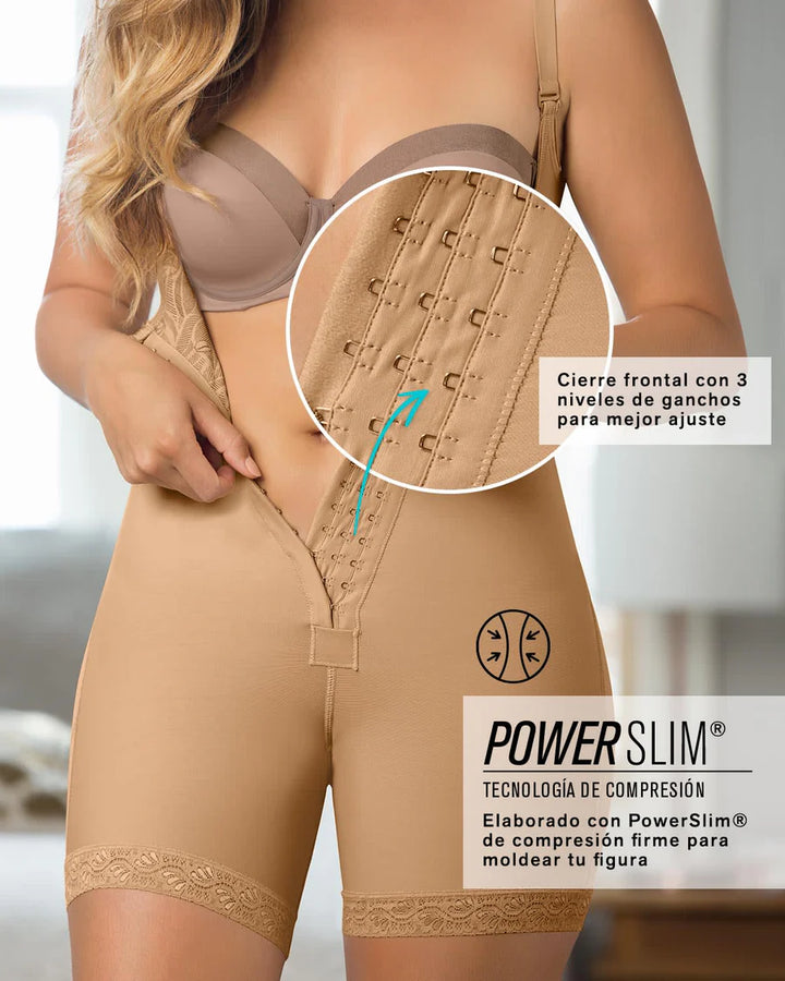 Body faja con control y realce de glúteos-faja-Blonda