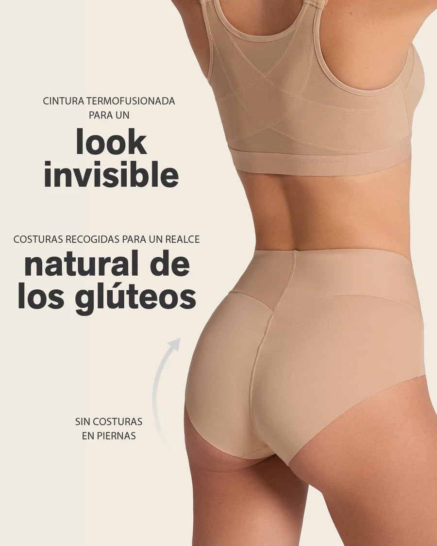 Braga clásica tiro alto de control fuerte de abdomen-braga-Blonda