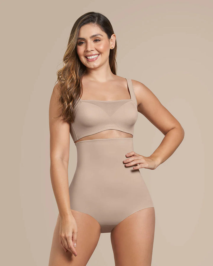 Braga faja alta moldeadora con control de abdomen y espalda-braga moldeadora-Blonda