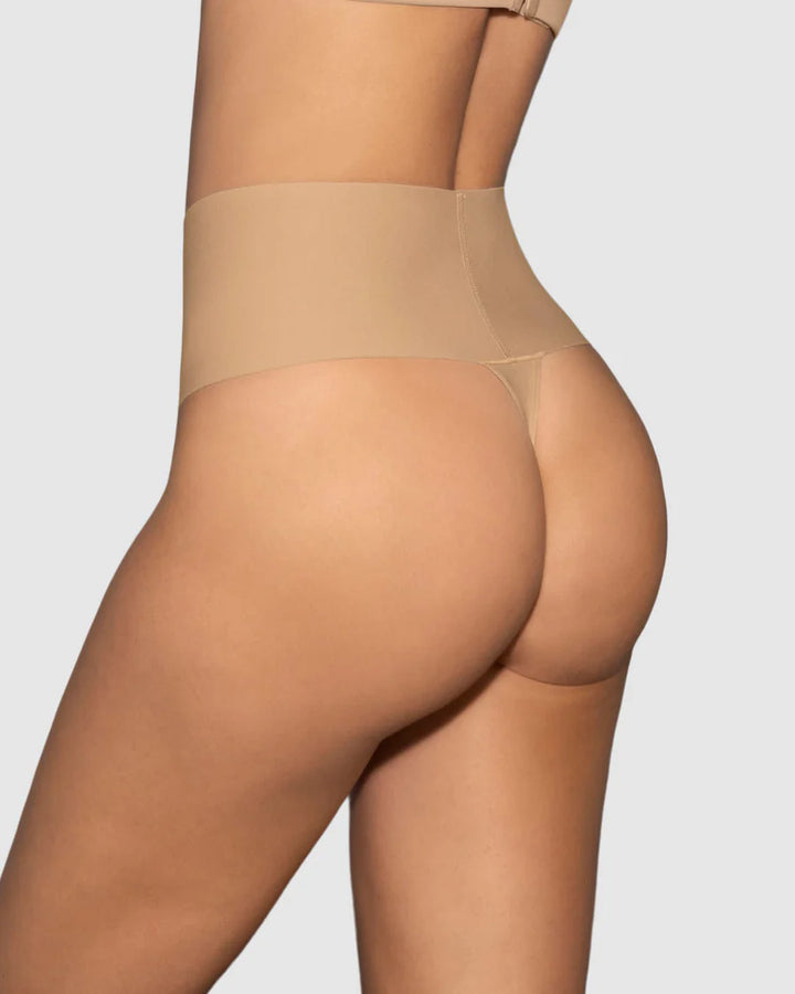 Braga faja con fajón ancho de control fuerte tiro alto-bragas-Blonda