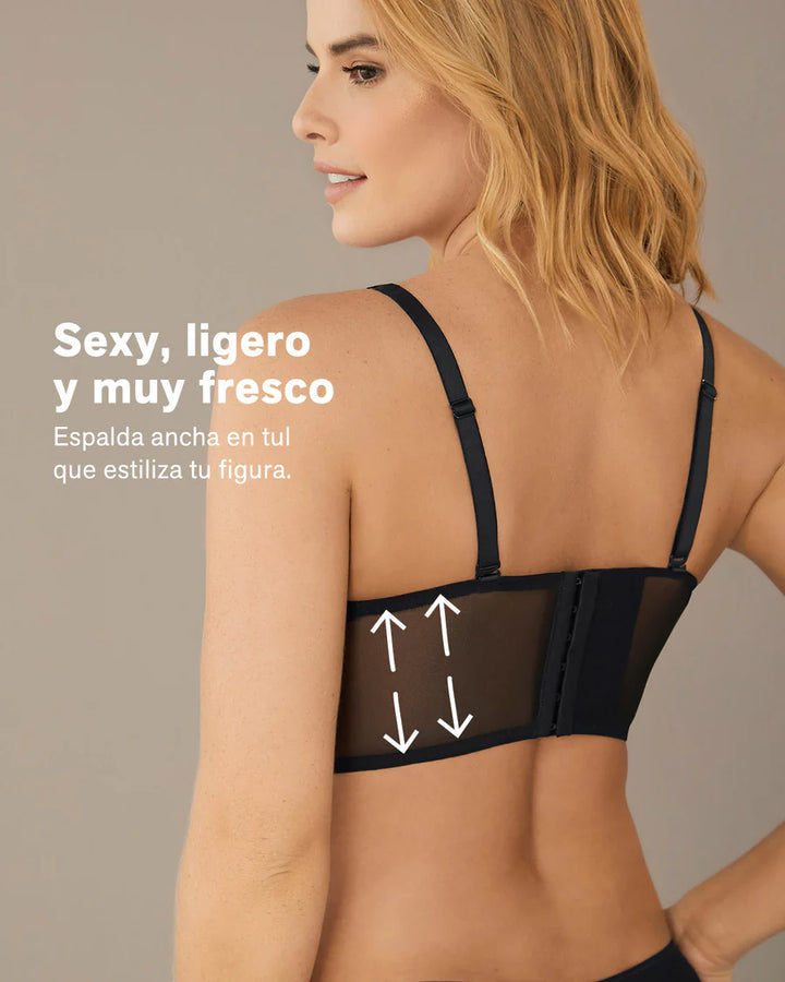 Bralette encaje con transparencias-Sujetador-Blonda