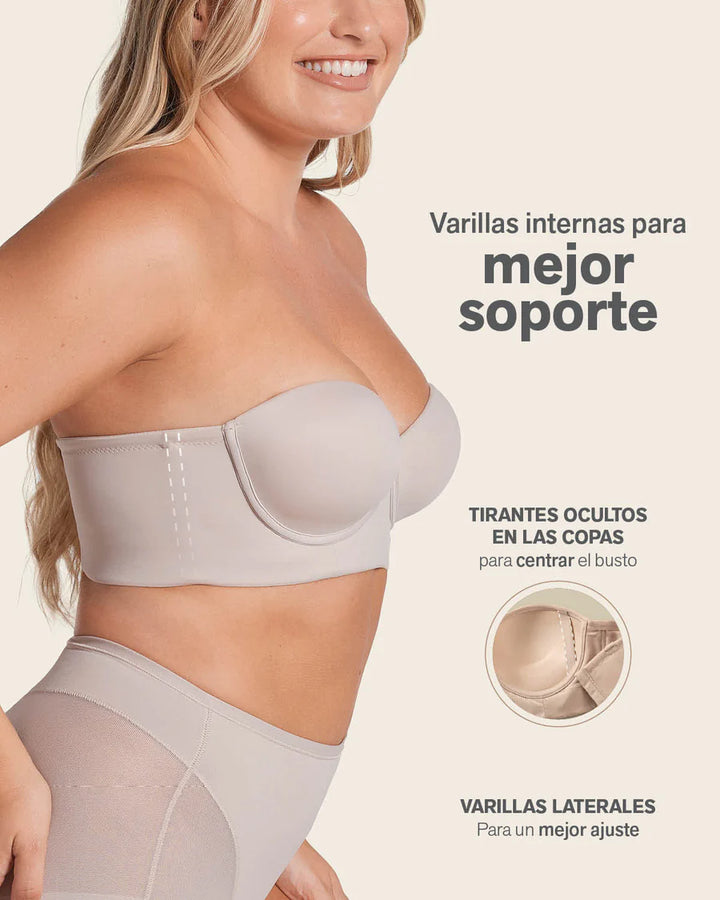 Bustier sin tirantes push up-Sujetador-Blonda
