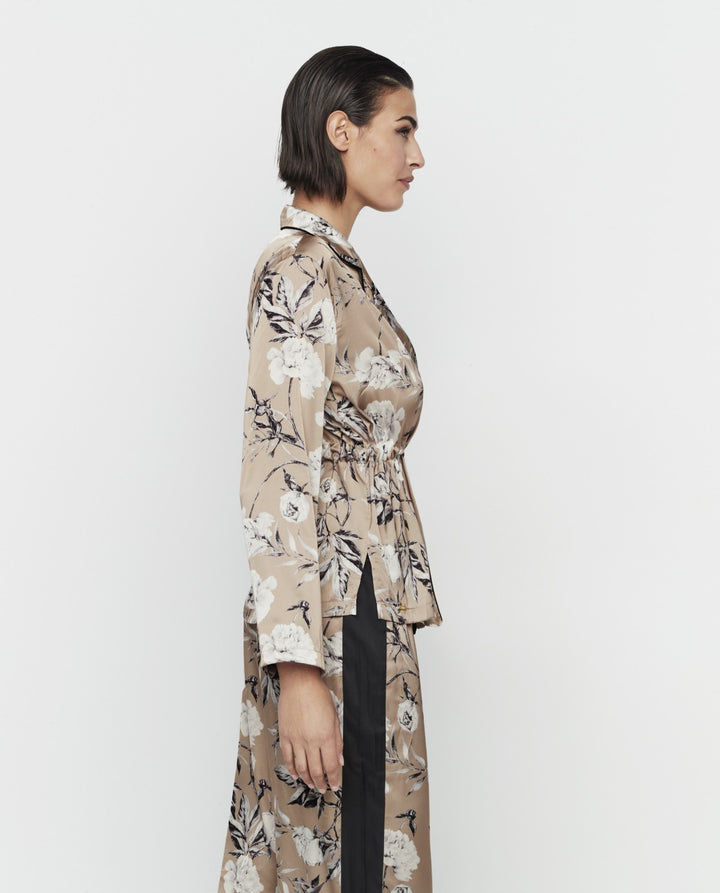 Pijama lencero camisero estampado floral