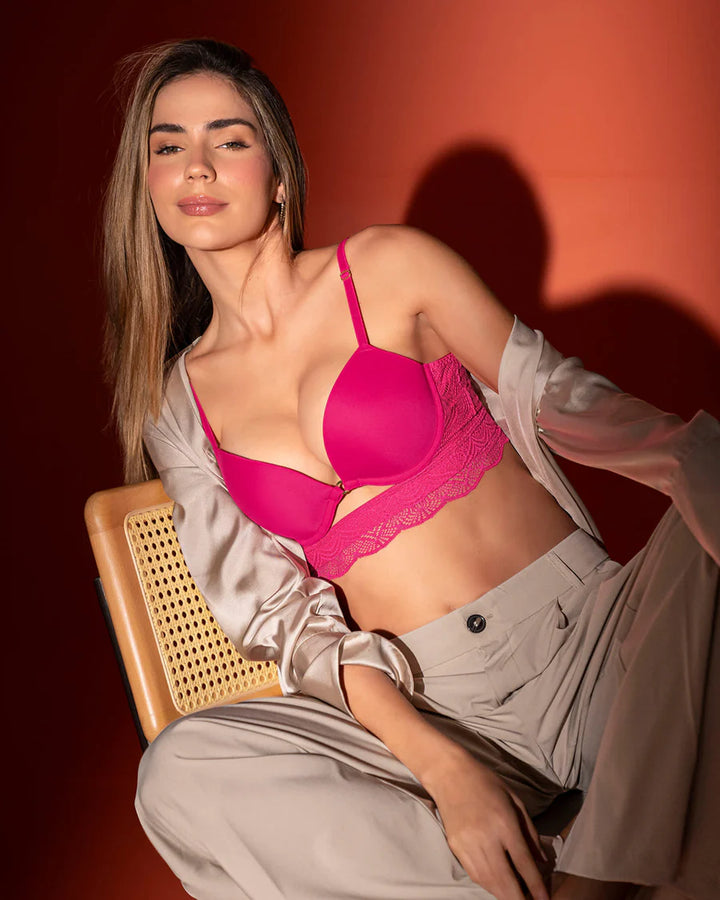 Sujetador doble push up con escote profundo en espalda Sexy Back-Sujetador-Blonda