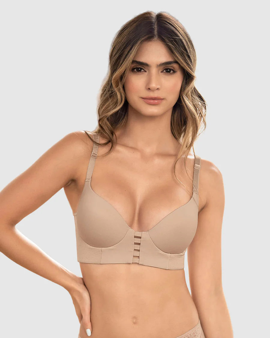 Sujetador triangular de push up alto y buen cubrimiento Memory Bustier-Sujetador-Blonda