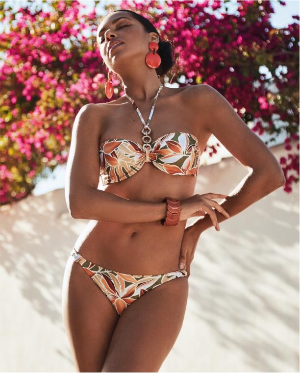 Top de bikini bandeau-top bikini-Blonda